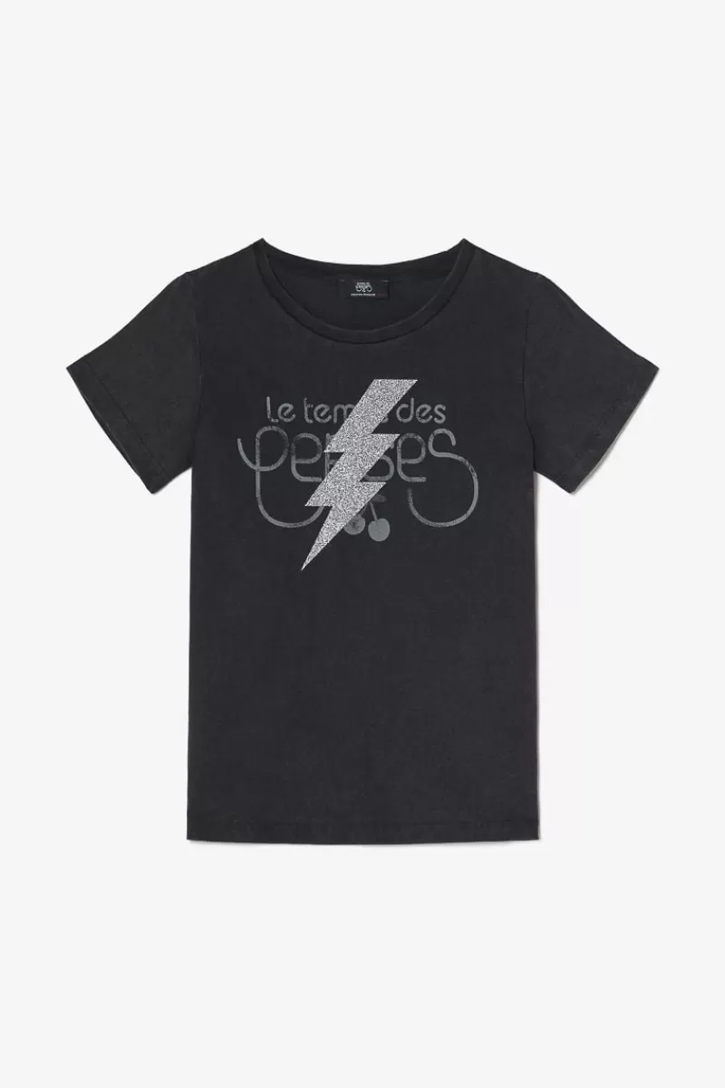 tshirt_tonito_noir_imprime_5.webp Le Temps des Cerises T-Shirts & Débardeurs-T-Shirt Tonito Noir Imprime Black