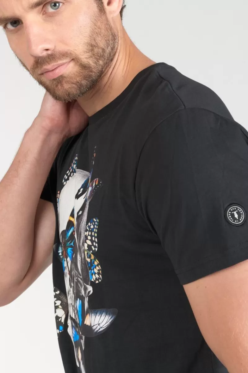 tshirt_usma_noir_imprime_4.webp Le Temps des Cerises T-Shirts & Polos-T-Shirt Usma Noir Imprime Black