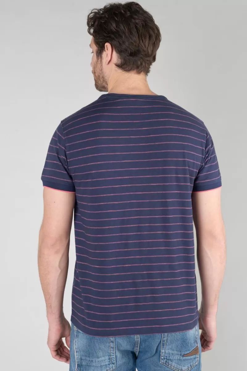 tshirt_velas_bleu_marine_a_rayures_2.webp Le Temps des Cerises T-Shirts & Polos-T-Shirt Velas Bleu Marine A Rayures Peacoat