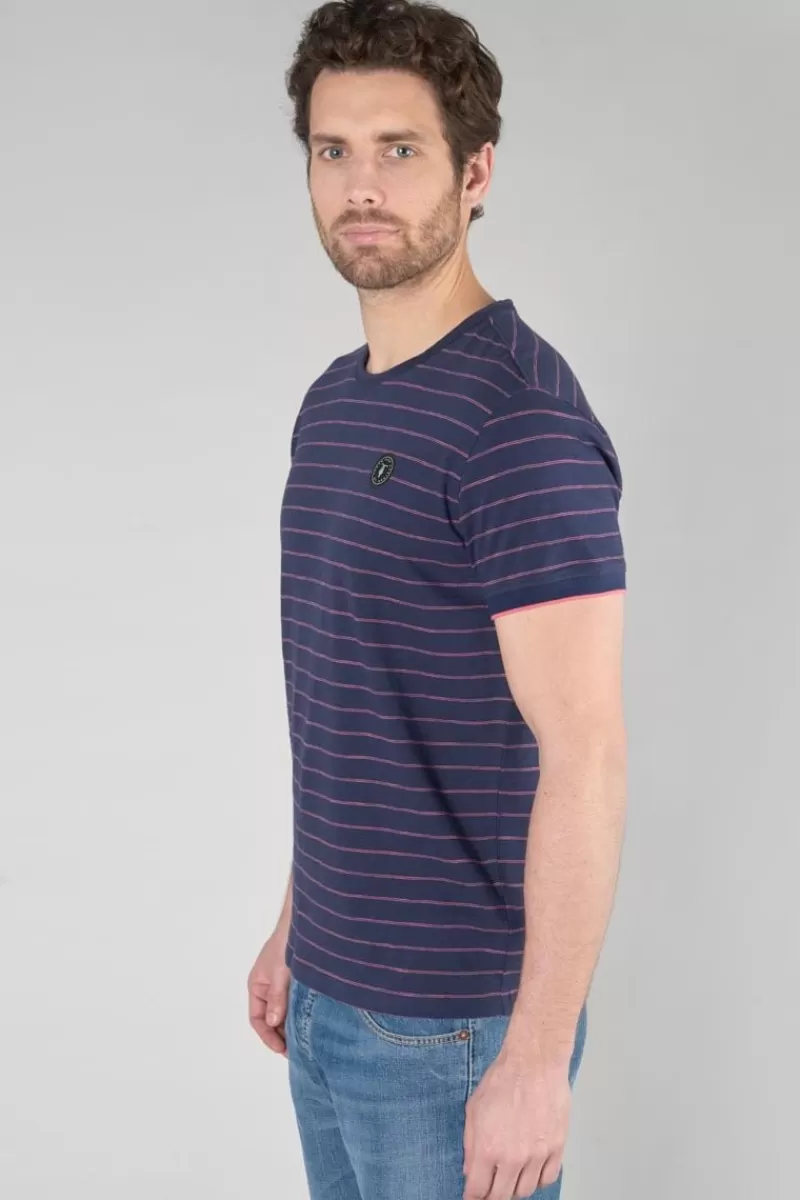 tshirt_velas_bleu_marine_a_rayures_3.webp Le Temps des Cerises T-Shirts & Polos-T-Shirt Velas Bleu Marine A Rayures Peacoat