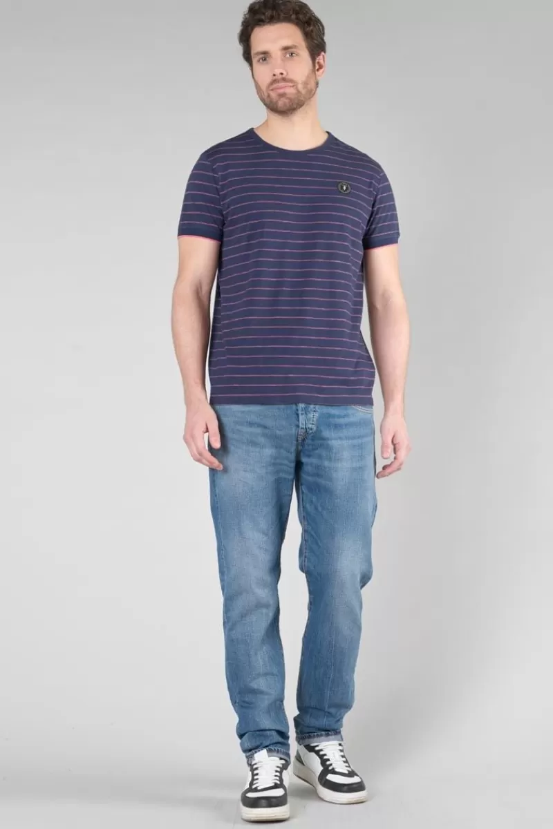 tshirt_velas_bleu_marine_a_rayures_4.webp Le Temps des Cerises T-Shirts & Polos-T-Shirt Velas Bleu Marine A Rayures Peacoat