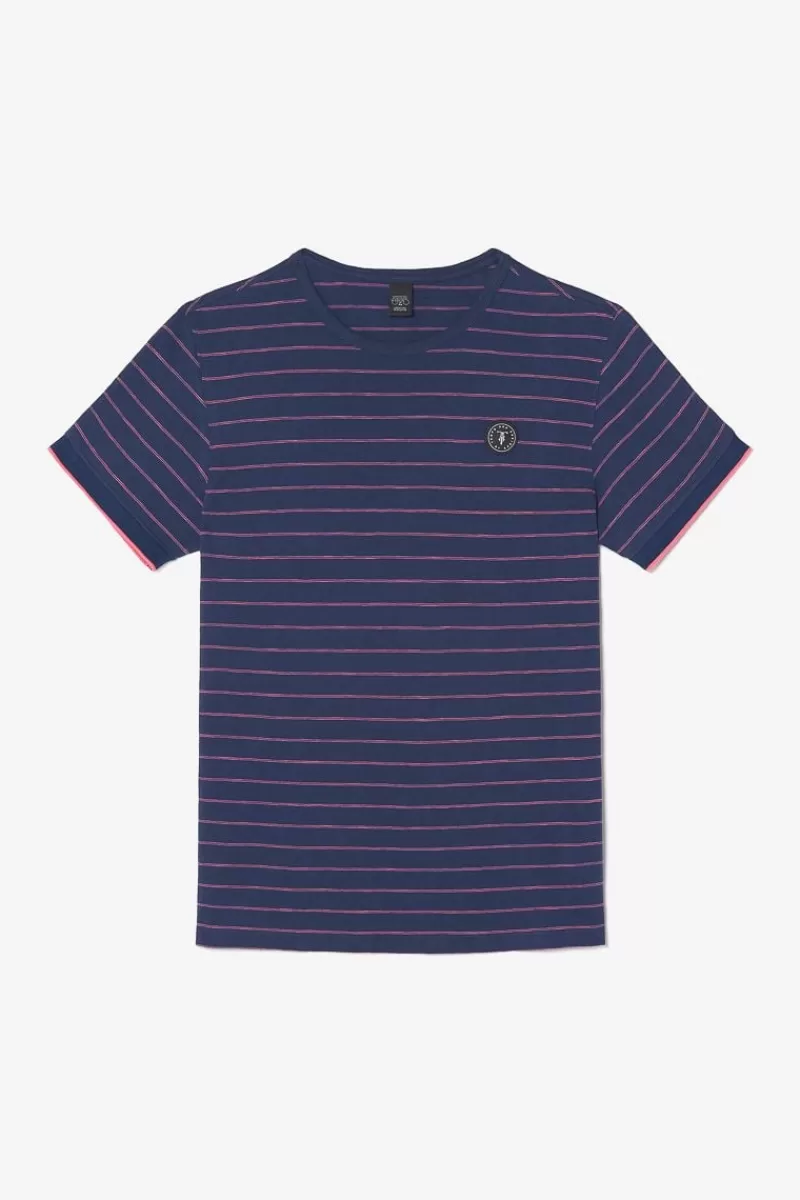 tshirt_velas_bleu_marine_a_rayures_5.webp Le Temps des Cerises T-Shirts & Polos-T-Shirt Velas Bleu Marine A Rayures Peacoat