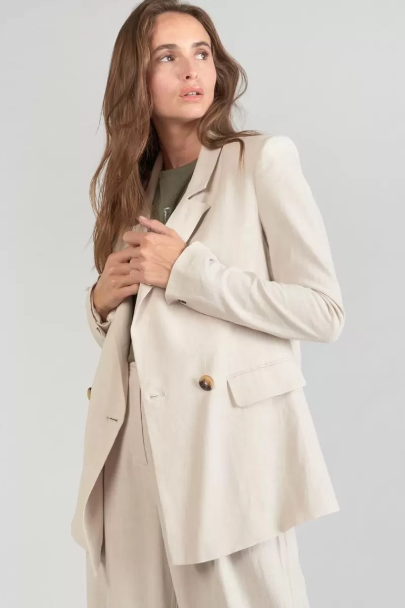 Le Temps des Cerises Vestes & Blousons-Veste Blazer Bek Sable Sand