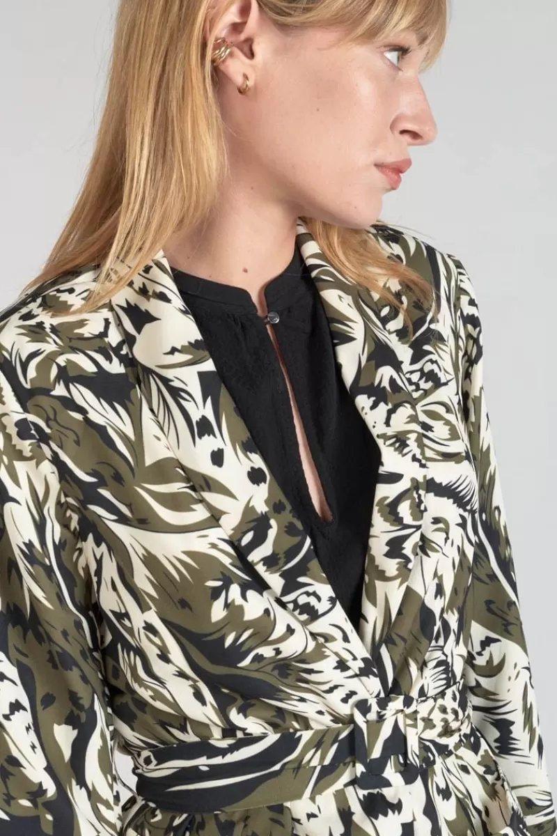 veste_blazer_salome_a_motif_jungle_2.webp Le Temps des Cerises Vestes & Blousons-Veste Blazer Salome A Motif Jungle Lizard