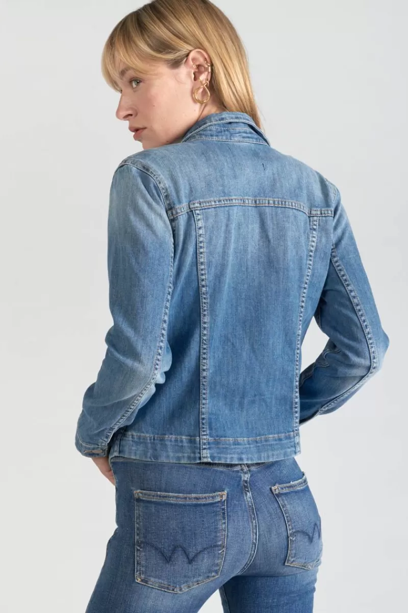 veste_en_jeans_bleu_lilly_4.webp Le Temps des Cerises Chemises Et Vestes-Veste En Jeans Bleu Lilly Blue