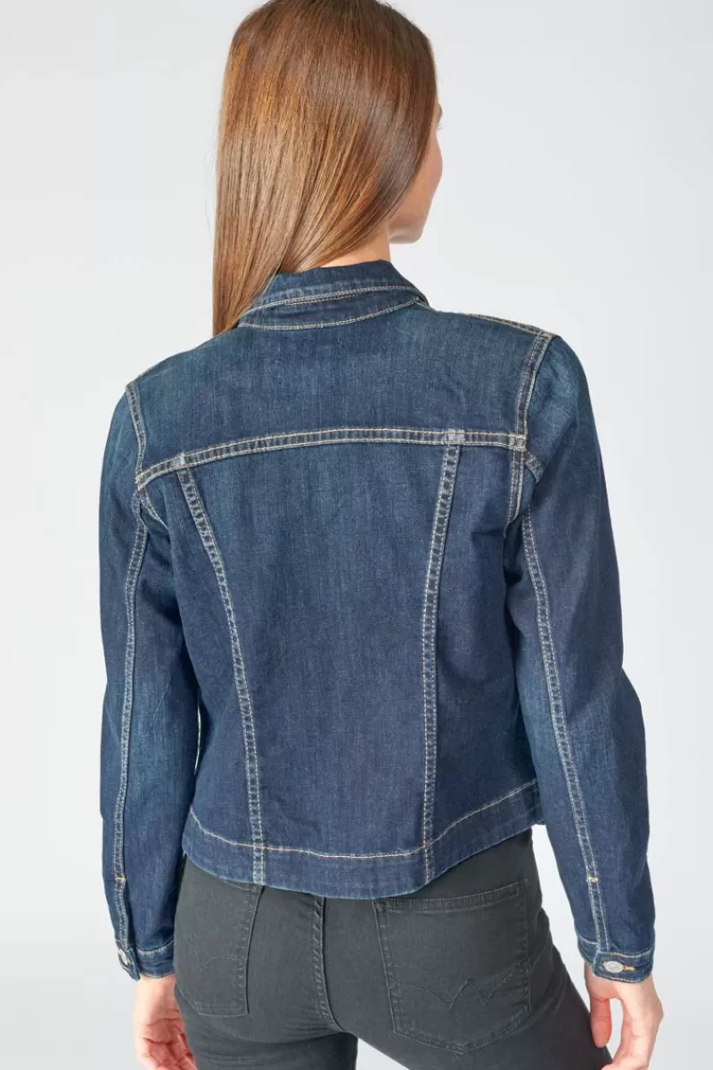 veste_en_jeans_lilly_bleu_fonce_4.webp Le Temps des Cerises Chemises Et Vestes-Veste En Jeans Lilly Bleu Fonce Blue