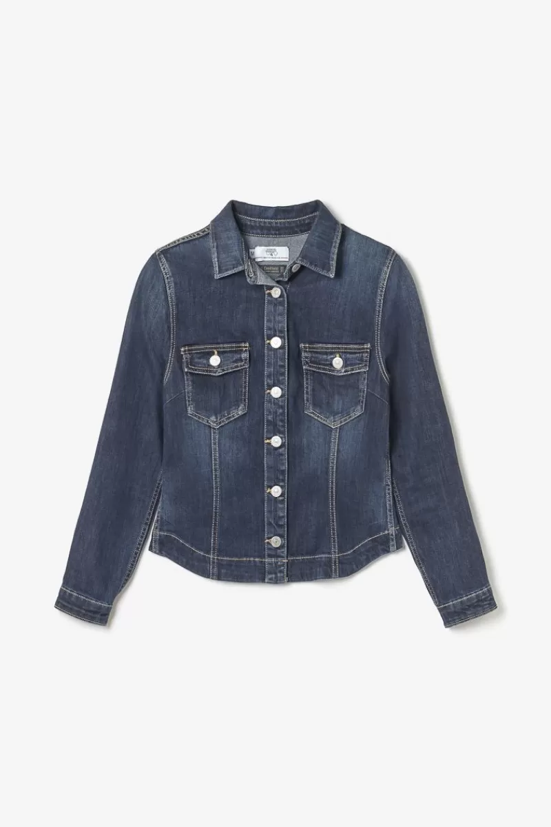 veste_en_jeans_lilly_bleu_fonce_6.webp Le Temps des Cerises Chemises Et Vestes-Veste En Jeans Lilly Bleu Fonce Blue