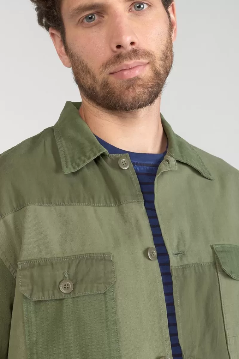 veste_morgiou_kaki_vert_2.webp Le Temps des Cerises Vestes & Manteaux-Veste Morgiou Kaki Vert Khaki