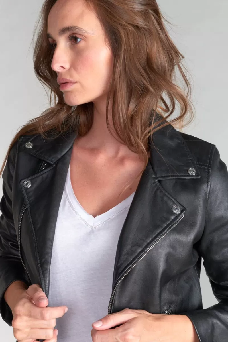 veste_nancy_en_cuir_3.webp Le Temps des Cerises Vestes & Blousons-Veste Nancy En Cuir Black