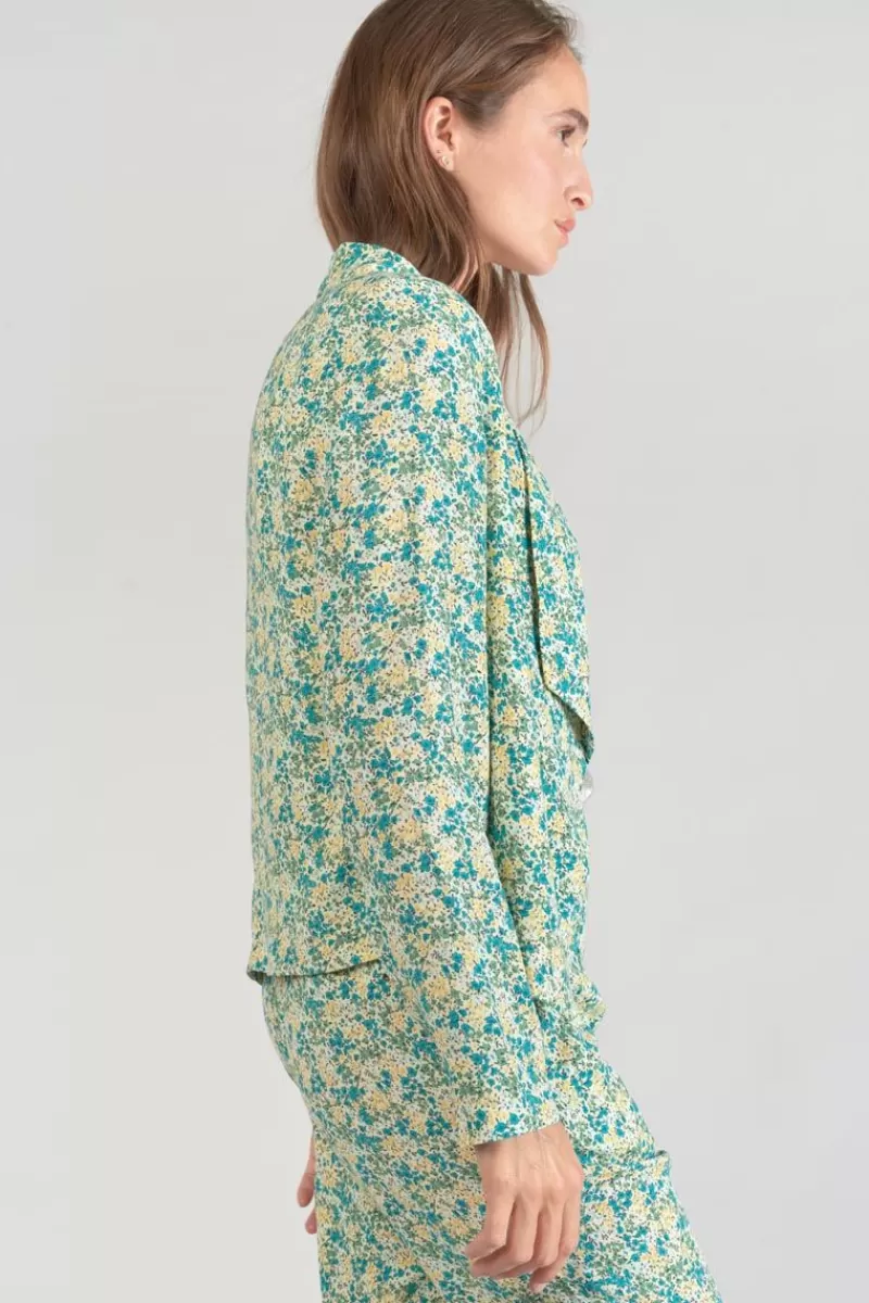 veste_tasha_a_motif_fleuri_vert_et_bleu_3.webp Le Temps des Cerises Vestes & Blousons-Veste Tasha A Motif Fleuri Vert Et Bleu Liberty Blue