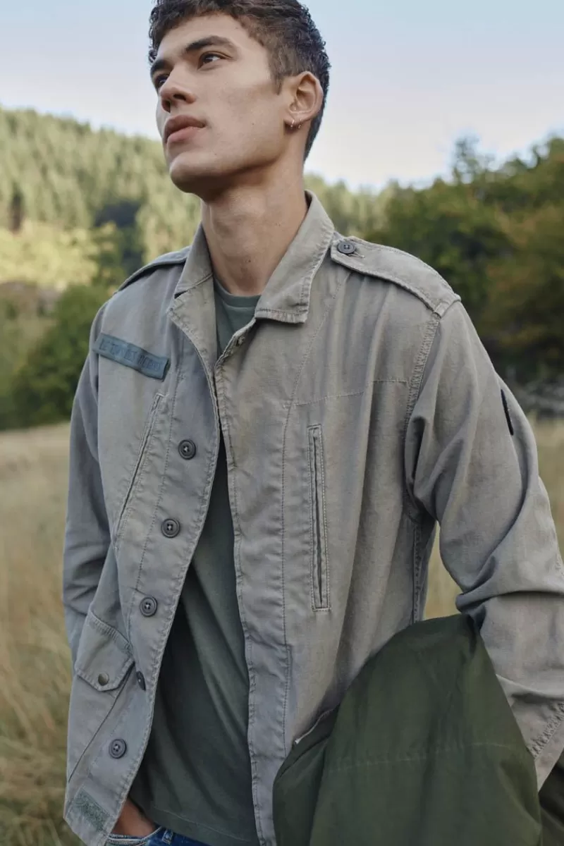 veste_unisexe_militarie_kaki_2.webp Le Temps des Cerises Vestes & Blousons-Veste Unisexe Militarie Kaki Khaki