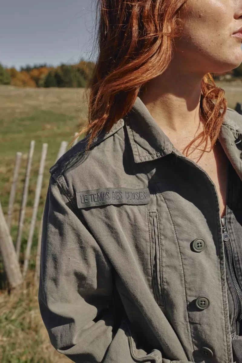 veste_unisexe_militarie_kaki_3.webp Le Temps des Cerises Vestes & Blousons-Veste Unisexe Militarie Kaki Khaki