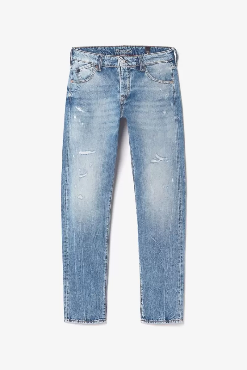 vintage__regular_jeans_destroy_bleu_n_6.webp Le Temps des Cerises Coupe Regular Confort-Vintage 700/20 Regular Jeans Destroy Bleu N°4 Blue