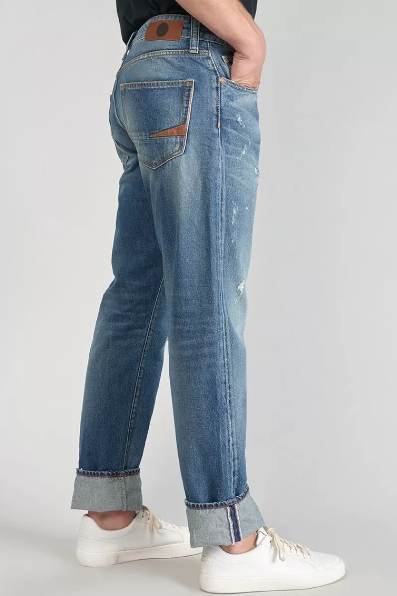 vintage__regular_jeans_destroy_vintage_bleu_n_3.webp Le Temps des Cerises Coupe Regular Confort-Vintage 700/20 Regular Jeans Destroy Vintage Bleu N°3 Blue