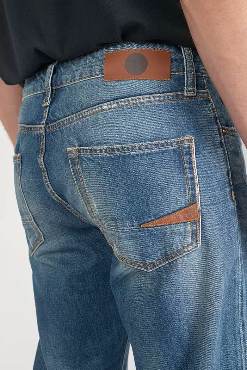 vintage__regular_jeans_destroy_vintage_bleu_n_4.webp Le Temps des Cerises Coupe Regular Confort-Vintage 700/20 Regular Jeans Destroy Vintage Bleu N°3 Blue