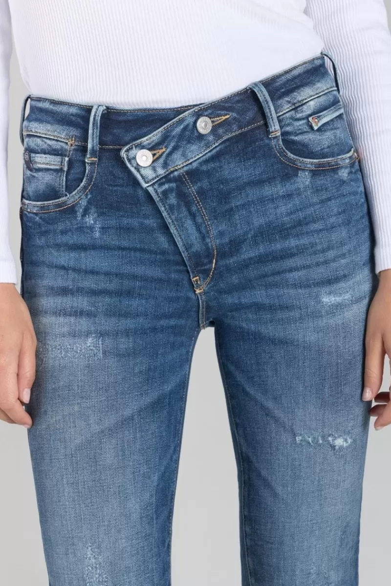 Le Temps des Cerises Coupe Regular-Zep Pulp Regular Taille Haute 7/8Eme Jeans Destroy Bleu N°2 Blue