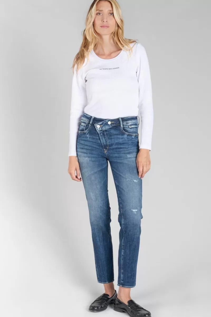 zep_pulp_regular_taille_haute_eme_jeans_destroy_bleu_n_5.webp Le Temps des Cerises Coupe Regular-Zep Pulp Regular Taille Haute 7/8Eme Jeans Destroy Bleu N°2 Blue